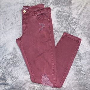 Refuge Sz 10 Burgundy Jeans
